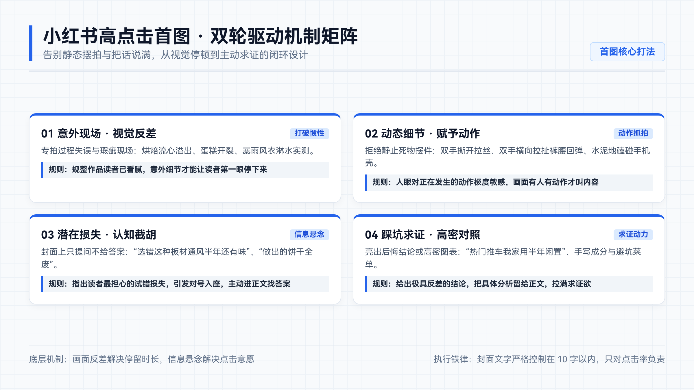 小红书高点击首图 · 双轮驱动机制矩阵